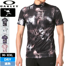 オークリー メンズ モックネック 半袖シャツ FOA404227 Oakley SKULL BLURRED MOCK SHIRT 【メール便発送】【新品】2WF2 ゴルフウェア SEP2