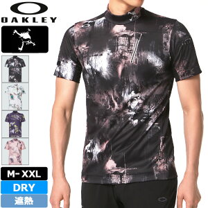 オークリー メンズ モックネック 半袖シャツ FOA404227 Oakley SKULL BLURRED MOCK SHIRT 【メール便発送】【新品】RCBR ゴルフウェア SEP2