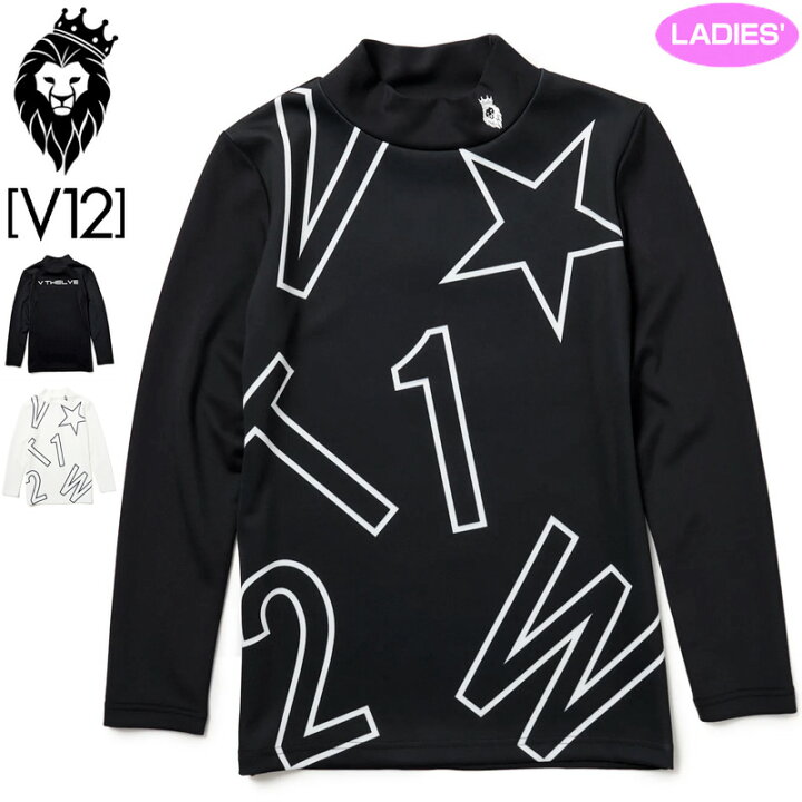 楽天市場】V12 ゴルフ レディース モックネック 長袖 シャツ CRAZY 