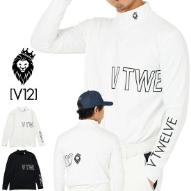 V12 ゴルフ メンズ モックネック長袖シャツ 裏起毛 保温 O/L LOGO L/S MOCK V122220-CT07 ヴィ・トゥエルヴ 【新品】RCBR 長袖シャツ ハイネック モックシャツ ゴルフウェア V12 GOLF