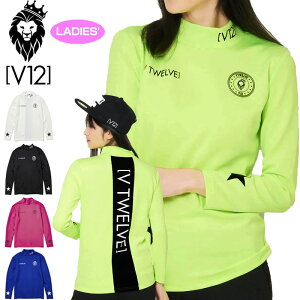 V12 St fB[X bNlbN Vc VER LOGO L/S MOCK V122220-CT08 BEgDG yVizRCBR StEFA V12GOLF