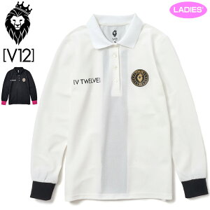 V12 St fB[X |Vc VER LOGO L/S POLO V122220-CT11 BEgDG yVizRCBR StEFA gbvX V12 GOLF SEP1