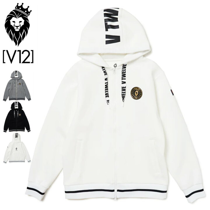 楽天市場】V12 ゴルフ メンズ フルジップ 長袖パーカー LOGO CORD F/Z  