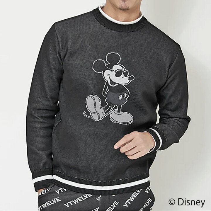 楽天市場】V12 ゴルフ メンズ クルーネック ニット MICKEY / KNIT 