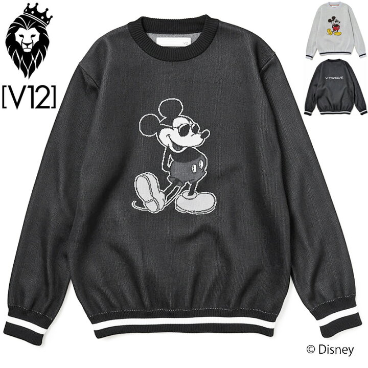 楽天市場】V12 ゴルフ メンズ クルーネック ニット MICKEY / KNIT 