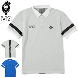 V12 ゴルフ メンズ 半袖 ポロシャツ JACQUARD VERTICAL POLO V122310-PL17 ヴィ・トゥエルヴ 【新品】3SS2 ゴルフウェア 半そで おしゃれ ポロ V12GOLF APR1