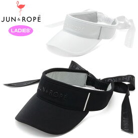 JUN＆ROPE レディース バイザー ERU13030 リボン使い 【新品】3SS2 ゴルフウェア 帽子 サンバイザー VISOR ジュン アンド ロペ ジュンロペ JUN1