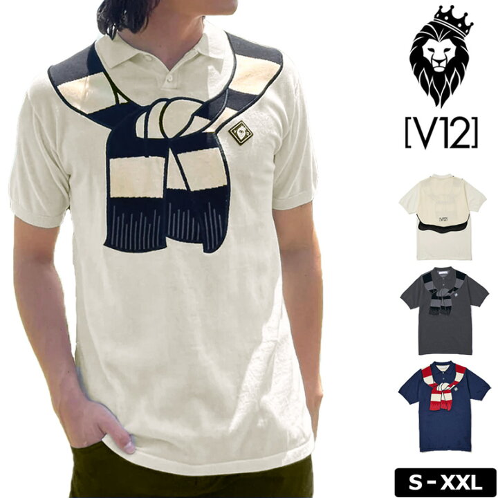 楽天市場】V12 ゴルフ メンズ ニット 半袖 ポロシャツ FAKE PRD POLO  
