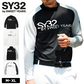 SY32 GOLF メンズ ストレッチ モックネック 長袖シャツ STRETCH MOCK NECK SHIRTS SYG-23A11 【新品】3WF2 エスワイサーティートゥ ゴルフ ハイネック ゴルフウェア メンズウェア SEP3