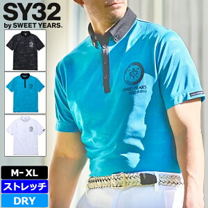 SY32 GOLF Y z  {^_E |Vc SYG-24S25 CAMO EMBOSS COLLAR SHIRTS StyVizTAAR GXCT[eB[gD StEFA YEFA MAR3