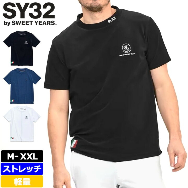 楽天市場】SY32 GOLF 2024 メンズ モックネック 半袖シャツ SYG 
