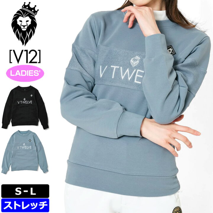 楽天市場】V12 ゴルフ レディース 長袖スウェット B SIDE CREW V122320  