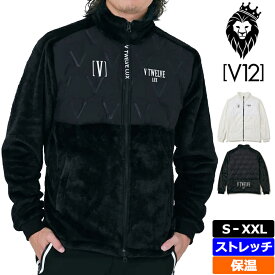 V12 ゴルフ メンズ 長袖 ジャケット フリース×中綿キルティング フルジップ LX UTILITY JKT VLX2320-JK02 ヴィ・トゥエルヴ 防寒 【新品】3WF2 ゴルフウェア ブルゾン 中綿 GOLF NOV2