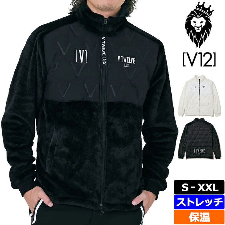 楽天市場】V12 ゴルフ メンズ 長袖 ジャケット フリース×中綿 