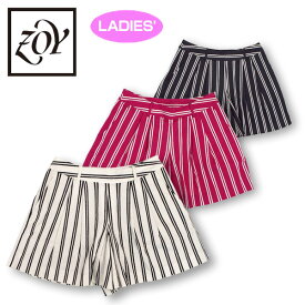 【均一SALE】ZOY ゾーイ ショートパンツ レディース 裏メッシュ ストライプ柄 071682411 春夏【新品】8SS1 レディス女性ゴルフゴルフウェアボトムス半ズボン短パンハーフパンツストライプ柄 【CPN】