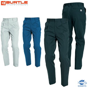 【6037 91cm-100cm】BURTLE バートル ツータックパンツ 静電ケア タフ ワークシャツ T/Cライトチノポリエステル65%綿35% カラー おしゃれ かっこいい デザイン 作業服 作業着 春夏 激安【正規品】