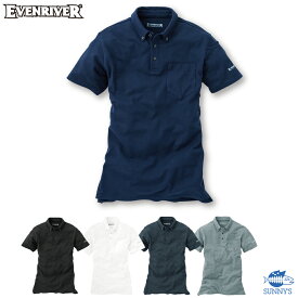イーブンリバー EVENRIVER ポロシャツ NR416 4L 半袖 タフ素材 厚手 作業着 作業服 春夏 ポリエステル30％綿70％ メンズ レディース