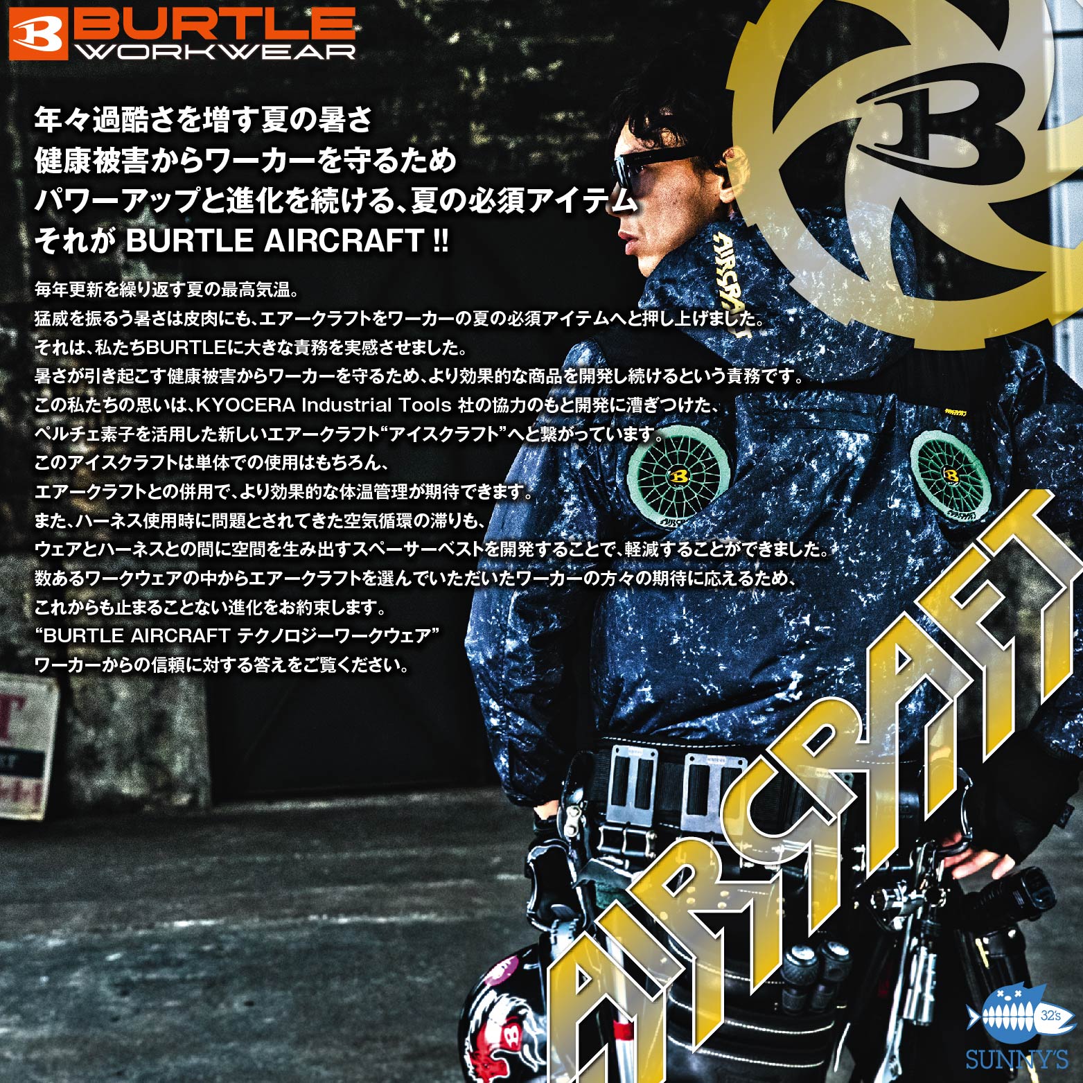 あす楽対応!!22VリチウムイオンバッテリーバートルBURTLE2024年新作ファン付きウェア用空調作業服22Vバッテリーエアークラフト【AC08】【ジャケット・ファン別売り】AIRCRAFT熱中症対策作業服メンズレディース