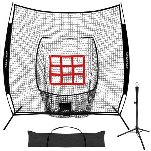 【10月30日限定ポイント10倍】バッティングネット バッティングティー 野球 練習 ネット ピッチングネット 大型 212cm×212cm バッティング練習用ネット 野球ネット 収納バッグ付 組み立て式 投