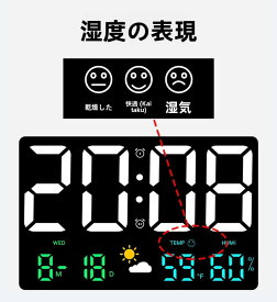 LEDデジタル 掛け時計 リモコン付 全2色 時刻 曜日 気温 日付 壁掛け 大型 タイマー機能 デジタル 時計 壁掛け 大型 LED リモコン デジタル 時計 壁掛け デジタル時計 おしゃれ 大文字 目覚まし時計 気温/日付表示 アラーム カウントダウン ストップウォッチ