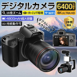 �r�f�I�J���� 4k�f�W�^���J���� ���� �V�i ��჌�t 4K 6400����f IR�i�C�g�r�W���� F=2.7��i�� 3�C���`��� WIFI�Ή� 2026 �^���� �ԉΑ�� 16�{�Y�[�� �d�q��u���␳