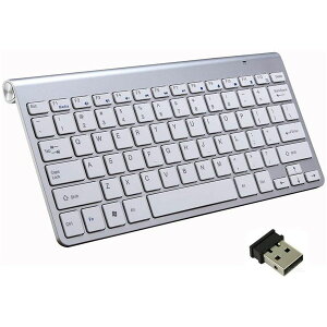 2.4GHz ���C�����X�L�[�{�[�h ���^ �����L�[�{�[�h �p�\�R�� �X�}�[�gTV Windows10/8/7/XP/Vista/Mac/iMac�ɑΉ� �R���p�N�g �~�j USB�ڑ� �m�[�g�p�\�R��