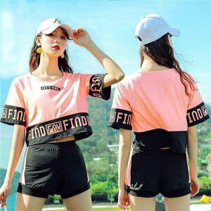 タンキニ 体型カバー ファッション ビキニ ブラウス 半袖 水着 スイムウェア セパレート 紫外線カット 水泳 水着 水着 水着 韓国風 セクシー