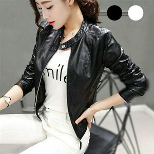【店長おすすめ】レディース ジャケット 革ジャン ライダースジャケット レザージャケット シングル PU革 レザー 革コート レザーコート 大きいサイズ PU ジャンパー バイク