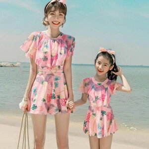 2色!親子 女の子 水着 体型カバー お姫様 キッズ レディース 水着 着痩せ 女の子 子供用 温泉水着 夏 単品売り 水着 子供 花柄 ワンピース水着