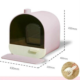 【店長おすすめ】猫 トイレ フルカバー 猫トイレ お掃除簡単 マット付き 散らかりにくいネコトイレ キャットトイレ シンプル ペットトイレ おしゃれ 飛び散りにくい 大型猫