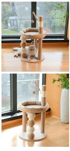 【店長おすすめ】キャットタワー 爪とぎ ベッド 省スペース 猫 おもちゃ 猫タワー キャット タワー おしゃれ インテリア 可愛い 置き型 シンプル 爪とぎ ペット爪とぎ 猫キャットタワー 極