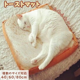 【店長おすすめ】トーストマット 猫 犬 クッション マット 可愛い クッション 畳 シート ペット 猫 睡眠 クッション ぬいぐるみ 枕 トーストトースト パン スライス