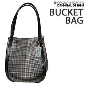 THOROUGHBRACE BUCKET(L) Dot Blackドットブラック 本革 牛革 レザーバッグ 日本製 トートバッグ ハンドバッグ 定番