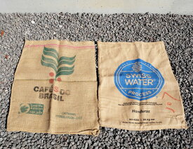 コーヒー生豆が入っていた麻袋　5袋セット（30kg用袋：約75cm×55cm※産地によってサイズ差あり） 【 麻袋 ドンゴロス ジュート 麻 ガーデニング 素材 本物 】