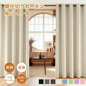 間仕切りカーテン 保温 省エネ のれん ロング 幅広い 目隠し 断熱 遮熱 ドアカーテン 1cmオーダー可 突っ張り棒用 遮光 北欧 収納スベース 遮像 アコーディオンカーテン 透けない 無地 厚手 ハトメ 出窓 寝室 仕切り 丸洗いOK オーダー ベージュ オススメ