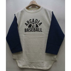�y2023�H�~ �V��zWAREHOUSE(�E�G�A�n�E�X)Baseball Three-Quarter Sleeve Tee [Lot.4800 ARCADIA-Cream×Navy]Lot 4800 7���� �x�[�X�{�[��T ARCADIA ���[�Q�[�W�҂� ���{��