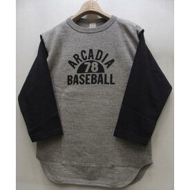 【2023秋冬 新作】WAREHOUSE(ウエアハウス)Baseball Three-Quarter Sleeve Tee [Lot.4800 ARCADIA-Heather Gray×Smicro]Lot 4800 7分袖 ベースボールT ARCADIA ローゲージ編み 日本製