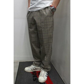 【2023秋冬 新作】Soglia(ソリア)[Center Press Serge Pants/Beige Check] soglia ソリア センタープレス サージ パンツ イージーパンツ 日本製