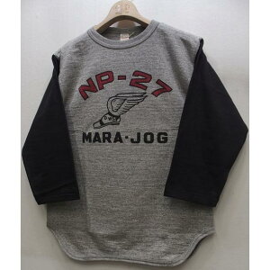 �y2026�t�� ���ׁzWAREHOUSE(�E�G�A�n�E�X)Baseball Three-Quarter Sleeve Tee [Lot.4800 NP-27-Heather Gray×Smicro Black]Lot 4800 7�����x�[�X�{�[��T NP-27 ���[�Q�[�W�҂� ���{��