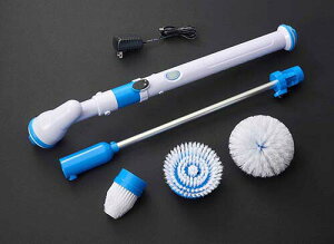 充電式お掃除ポリッシャー(本体(替えブラシ付)) 掃除ブラシ 掃除用ブラシ お掃除ポリッシャー コードレス 充電式 立ったまま 楽々 チカラ要らず 高速回転ブラシ 大掃除 トイレ 浴室 掃