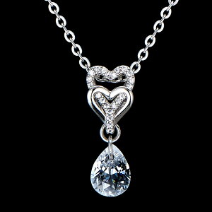 最短翌日配達 Wハート「揺れるキュービック磁気ネックレス」 磁気ネックレス レディース おしゃれ かわいい 肩こり解消 シルバー 肩こり ハート シンプル ネックレス 女性 揺れる