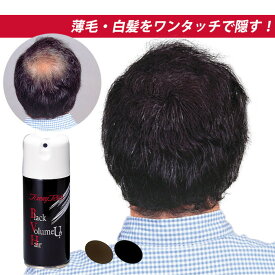 トミーリッチ ブラックヘアー（男女兼用） [ 選べるカラー 白髪染め 白髪隠し ワンタッチ 簡単 手軽 増毛 養毛 ダイズエキス 手間要らず 薄毛 粉末 ボリュームアップ 増毛 男性用 女性用 部分 日本製 国内産 ]