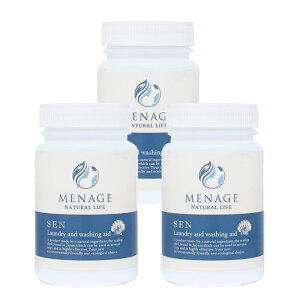 \10/27迄!!クーポンで最大2000円OFF/3個セット 洗濯補助剤 SEN 除菌 消臭 部屋干し臭 加齢臭に 天然由来成分でお子様 ペットにも安心 ホタテの力 メナージュ