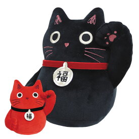 【福を呼ぶ！】招き猫 ぬいぐるみ 招き猫 置物 かわいい ゆる 左手上げ 開運 風水 縁起物 猫グッズ 猫のぬいぐるみ 玄関 リビング ソファ ギフト プレゼント 母の日 敬老の日