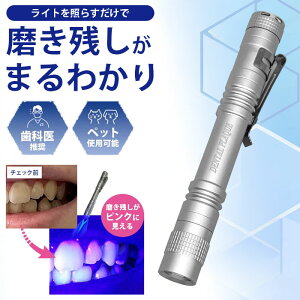 【歯垢・歯石がピンクに光る!】歯磨き残しゼロへ!磨き残し チェック 歯垢チェック 子ども 高齢者 シニア ペット 大人 介護 デンタルケア 歯磨き セルフチェック デンタルライト 仕上げ磨
