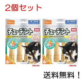 【クーポン利用で最大7％OFF】ハーツ (Hartz) 犬用おやつ チューデント 小型~中型犬用 4本入 2個セット