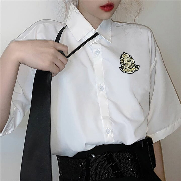 楽天市場 セットアップ レディース 高校生 中学生 10代 代 シャツ スカート ネクタイ トップス おしゃれ 学生服風 衣装 ハロウィン ダンス 原宿系 韓国 ファッション 5101 Threefashion
