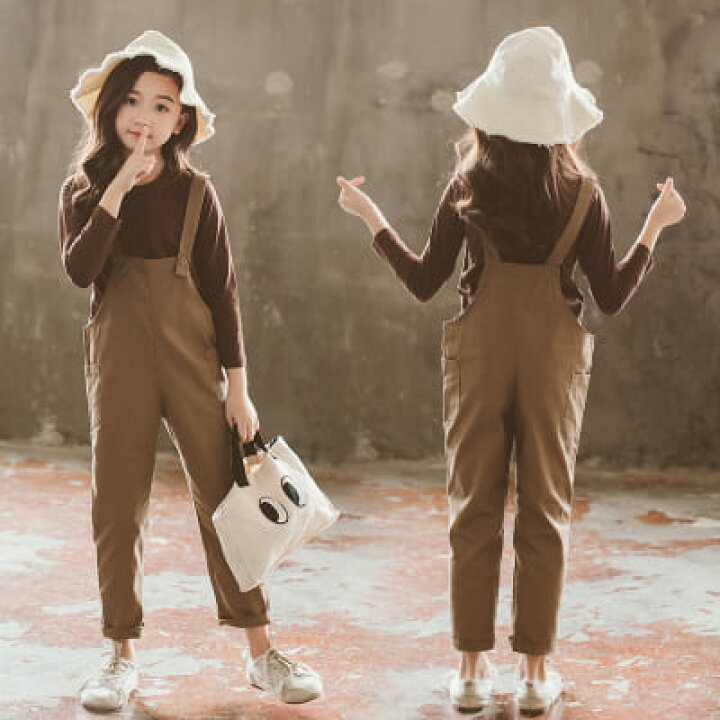 楽天市場 サロペット 小学生 女の子 長袖 オーバーオール 春 秋 おしゃれ キッズ ジュニア 子ども 子供服 通学 110 1 130 140 150 160 4219 Threefashion