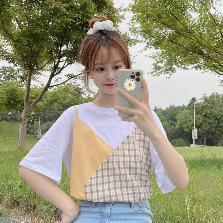 楽天市場 高校生 中学生 ファッション 半袖 夏 トップス シャツ Tシャツ レディース おしゃれ かわいい 韓国 10代 代 30代 6094 Threefashion