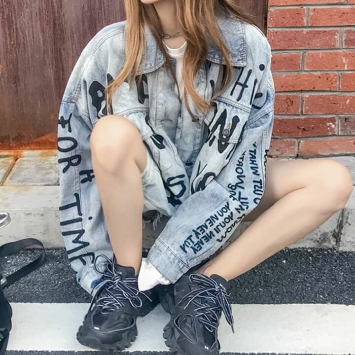 売れ筋がひ贈り物 10代 韓国 アウター ファッション レタリングデニムジャケット 中学生 高校生 代 売れ筋がひ贈り物 10代 韓国 アウター ファッション レタリングデニムジャケット 中学生 高校生 代